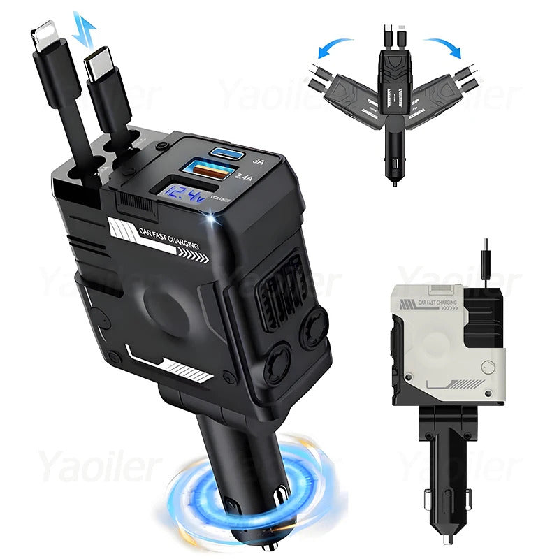 شاحن السيارة الذكي 4 في 1