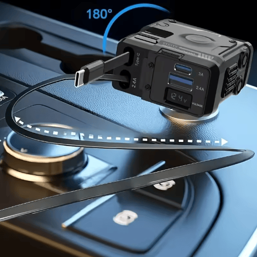 شاحن السيارة الذكي 4 في 1